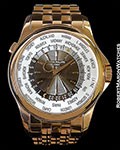 PATEK PHILIPPE WORLDTIME 5130/1R 18K ROSE AUTOMATIC SPECIAL CITIES NEW