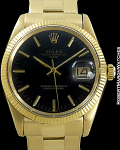 ROLEX REF 1503 OYSTER PERPETUAL DATE GILT GLOSS DIAL 18K 