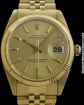 ROLEX REF 1503 DATE GOLD DIAL NEW OLD STOCK