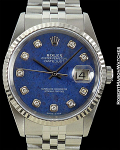 ROLEX DATEJUST 16234 SODALITE DIAL STEEL/WHITE GOLD BOX & PAPERS