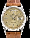 ROLEX VINTAGE DAY DATE PRESIDENT 1803 18K WHITE GOLD AUTOMATIC 1965
